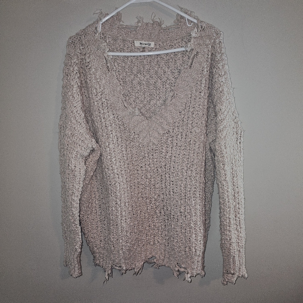 Miracle Distressed  Sweater